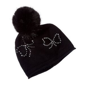 Sofiacashmere Heatset Cashmere Bow, Black